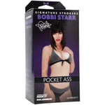 Doc Johnson Signature Strokers - Bobbi Starr - ULTRASKYN Pocket Pal - Open-Ended Stroker - Ass, Vanilla