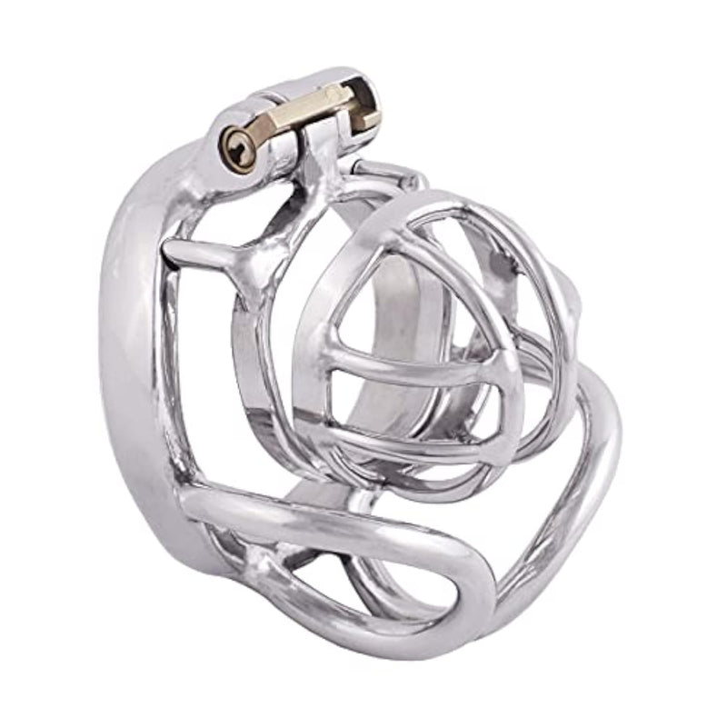 Male Chastity Device 304 Steel Stainless Comfortable Ergonomic Design Closed Ring Cock Cage Men Adult Sex Toys A540 (1.57 Inch / 40Mm)