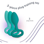 3-Piece Plug Training Set, Tapered Designs With Bottom Ring For Easy Insertion, Beginner Friendly, Waterproof & Body-Safe Silicone