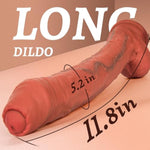 11 Inch Uncut Realistic Huge Dildos,Lifelike Penis Foreskin Dildo Real Skin Dual Density Silicone Dildo,Giant G Spot Anal Dildos For Women And Men Adult Sex Toys For Sexual Pleasure