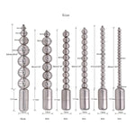Stainless Steel Urethral Sounds Metal Penis Plug With Multi Beads Dilator Sex Toy Masturbation Rod Stimulation For Men(6Mm)