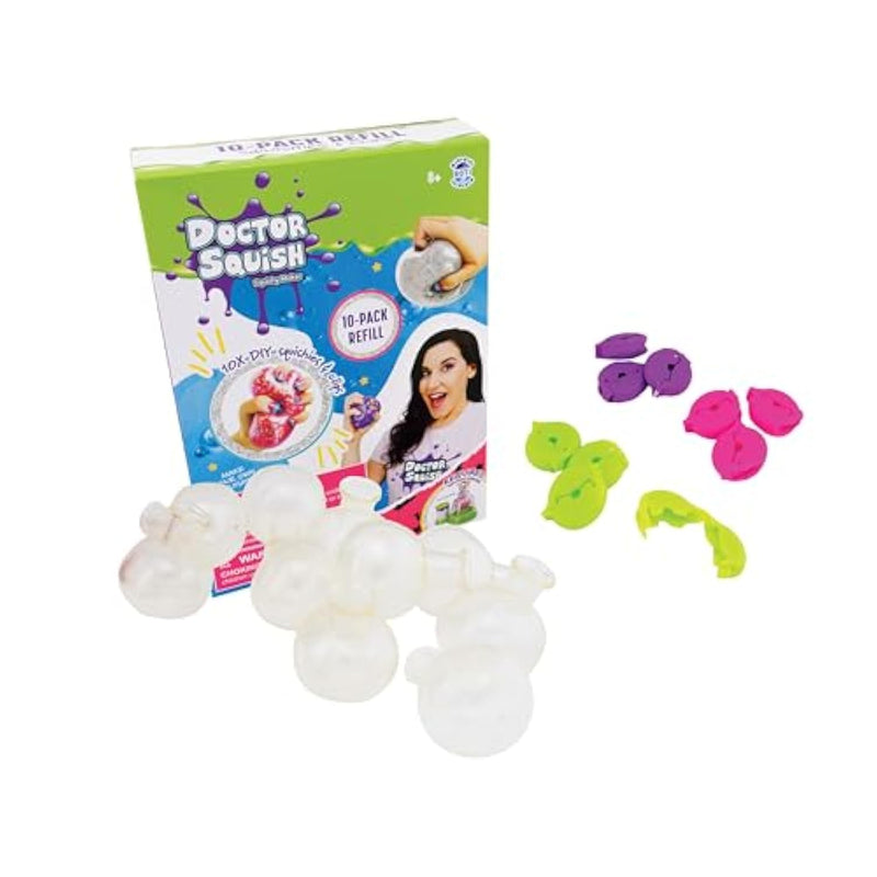 Squishy Maker Refill Pack | Diy Squishy Making Kit With 10 Tpr Balloons And 10 Reusable Clips | Make Your Own Squishies For Kids Ages 8 & Up | 1 Pack
