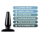 Anal Adventures Basic Butt Plug - 4 3/4 Inch Medium Easy To Insert Smooth Latex Free Pleasure Intermediate Advanced Adult Toy - Comfortable Anchor Base - Sex Toys
