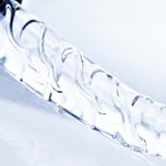 7" Crystal Realistic Dildo, Clear Glass Dildo Butt Plug With Removable Silicone Suction Cup, Lifelike Textures For Prostate And G-Spot Stimulation, Glass Dildo Sex Toy For Men,Women And Couples