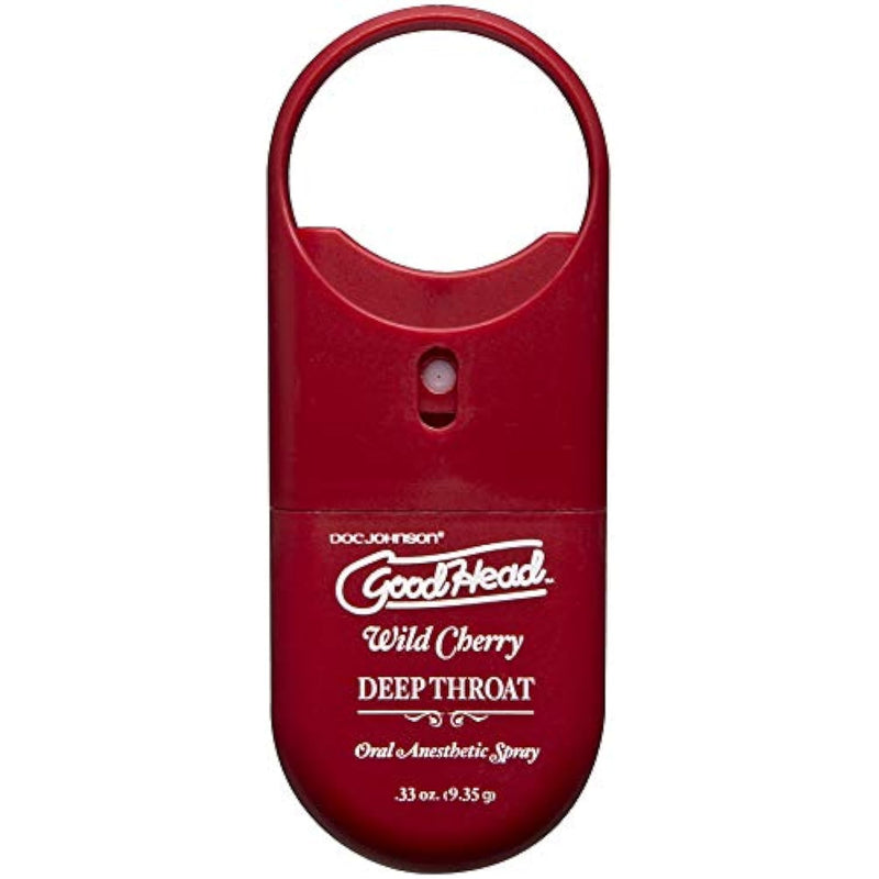 Doc Johnson GoodHead - Deep Throat Spray To-Go - Numbs Throat - Relaxes Gag Reflex - Wild Cherry - 0.33 oz.