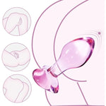Crystal Glass Butt Plug,Mini Pink Glass Anal Plug, Anal Masturbation Plug For Men Women Gay And Couples