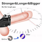 Cock Penis Rings Set Silicone Sex Toys Cock Sexual Stimulation Device For Penis Erection Enhancing Long Lasting Stronger Strechy Adult Sex Toys For Men Or Couples Pleasure(Black)