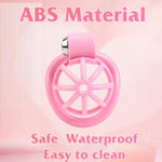 Male Chastity Lock with Adjustable Rings and Push-Button Design for Couples
