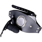 Strap-On Leather Mouth Masks Restraint Dildo Adult Sex Bondage Mouth Gags Bdsm Toys (Length: 6 Cm)