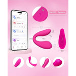 Dolce Clitoris & G-Spot Vibrating Sex Toy Double Stimulation + Ferri Wearable Magnetic Vibrating Panties For Women Couple