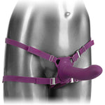 Me2 Rumble Probe – Rechargeable Waterproof Silicone Strap On Harness Vibrator – 10 Function Vibration Adult Sex Toy For Couples – Purple