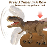 Jurassic Tyrannosaurus Rex Action Figure Dinosaur Toy For Kids 3-5, 5-7 With Sound & Movement, Attack T Rex Dino Toys With Rampage Attack, Chomp & Roar – Birthday Gift For Kids Ages 3+