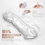 3 Sizes Reusable Penis Sleeves Cock Ring, Cock Sleeve Penis Extender Soft Silicone Clear Adult Sex Toys For Men Women, Penis Ring Enlarger Penis Girth Enhancer Sleeve For Couples Pleasure Sex Toys
