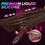 Strap On Dildo Sex Toys - Strap On Harness With 7.3" Huge Solid Black Dildo, Elastic Silicone Wearable Dildos Panties Simulation Transgender Clothing Adult Sex Toy For Lesbians Couple