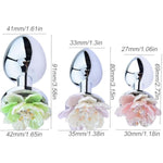 3 Pcs Metal Anus Plug Sex Toys With Beautiful Flower Buds, Anus Training Set, Anus Training Kit Adult Toys, Anal Dilator Prostate Massager Anal Sex Toys For Beginners, Men, Women And Couples