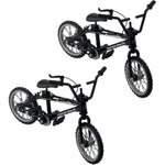 2 Pcs 1:18 Scale Mini Diecast Mountain Bikes, Black Desktop Decor