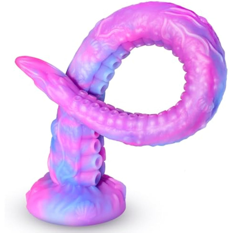 18.5 Inch Super Long Tentacle Dildo Liquid Silicone Anal Plug For G-Spot And Prostate Stimulation Hands Free Adult Toy With Powerful Suction Cups Soft And Flexible For Men And Women
