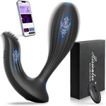 Vibrating Butt Plug Prostate Massager Sex Novelties P Spot Male Vibrator App Remote Control Dildo Vibrator With 9 Vibrating Frequency 3-In-1 G Spot Clitoral Stimulator For Women Men Couples (Black)