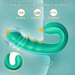 Rotating Vibrator Licking Sex Toys, 3 In 1 Clitorals Stimulator G Spot Vibrator With Rotating Head & Vibrating Tongue Support 10 Modes, Vibrating Dildos Adult Toys For Women Couples