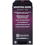 Doc Johnson Signature Strokers - Kristina Rose - ULTRASKYN Pocket Pal - Open-Ended Stroker - Ass, Vanilla