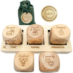Deluxe Date Night Dice Game - Fun Romantic Couples Gift - 5 Dice, Decision Coin, Board & Carry Bag For Bachelorette, Anniversary, Wedding, Bridal Shower - Girlfriend Wife Husband Him Her Anniversaries