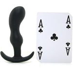 Doc Johnson Mood - Naughty 2 - Silicone Anal Plug - Medium - 3.9 in. Long and 1 in. Wide - Tapered Base for Comfort Between The Cheeks - Medium - Black