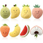 8 Pcs Cute Fruit Plush Pillow Stuffed Fruit Toy 8 Inch Avocado Banana Watermelon Peach Strawberry Mango Carrot Pineapple Plush Toy Kawaii Hugging Plushies For Boys Girls Party Favors
