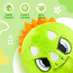 Bouncy Balls With Plush Cover - Bpa -Free Safe Sensory Toys For Toddlers Kids - 3" Large Size 10 Ft High - Christmas Toy Birthday Gift - Ideal Stocking Stuffers For Boys Girls 1-3 3-5 5-8 8-12
