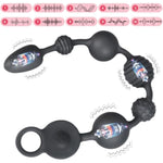 Vibrating Anal Beads, Vibrating Anal Plug Vibrator With 10 Vibration Modes Silicone Anal Vibrator With 3 Powerful Motors For Men, Women And Couples (L)