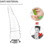 3 Pieces Large Butt Plug For Women Men Threaded Anal Training Set For Beginners Adult Sex Toy Prostate Massage Stimulator Octopus Tentacle Shaped Anal Plugs For Couple (Transparent)
