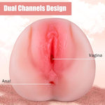 Male Masturbators Adult Sex Toys With 3D Realistic Textured Pocket Pussy And Tight Anus Sex Blowjob Stroker,Penis Training Masturbator Anal Play Sex Doll For Men (Flesh)