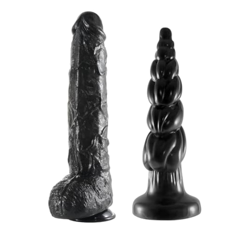 17.3 Inch Long Realistic Huge Thick Dildo + 15.7Inch Huge Anal Plug