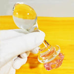 3Pcs Crystal Rose Glass Butt Plug Set, Small Medium Big Anal Plug Kit Anus Training Masturbation Pink Anal Butt Expander Sex Slave Adult Sex Toy For Men Women Gay