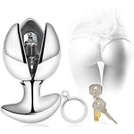 Opening Lotus Anal Plug, Heavy Duty Stainless Steel Anal Trainer Butt Expander With Lock