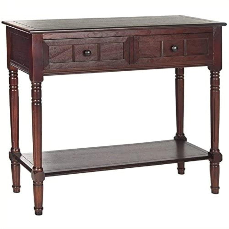 American Homes Collection Samantha Dark Cherry 2-Drawer Console Table