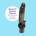 Triple Tickler Vibrating Dildo - 9 Inch Realistic Dildo - G-Spot Vibrator For Women And Clitoral Stimulator - Twist Base Multispeed Vibrator - Adult Sex Toy - Waterproof - Black
