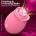 Rose Sex Toy Vibrator for Women, APP Control Rose Adult Toys with 9 Sucking & Vibrating Modes, Waterproof Sex Toys Sucker, Clit Nipple Stimulator for Couples & Solo Nipple Clamps