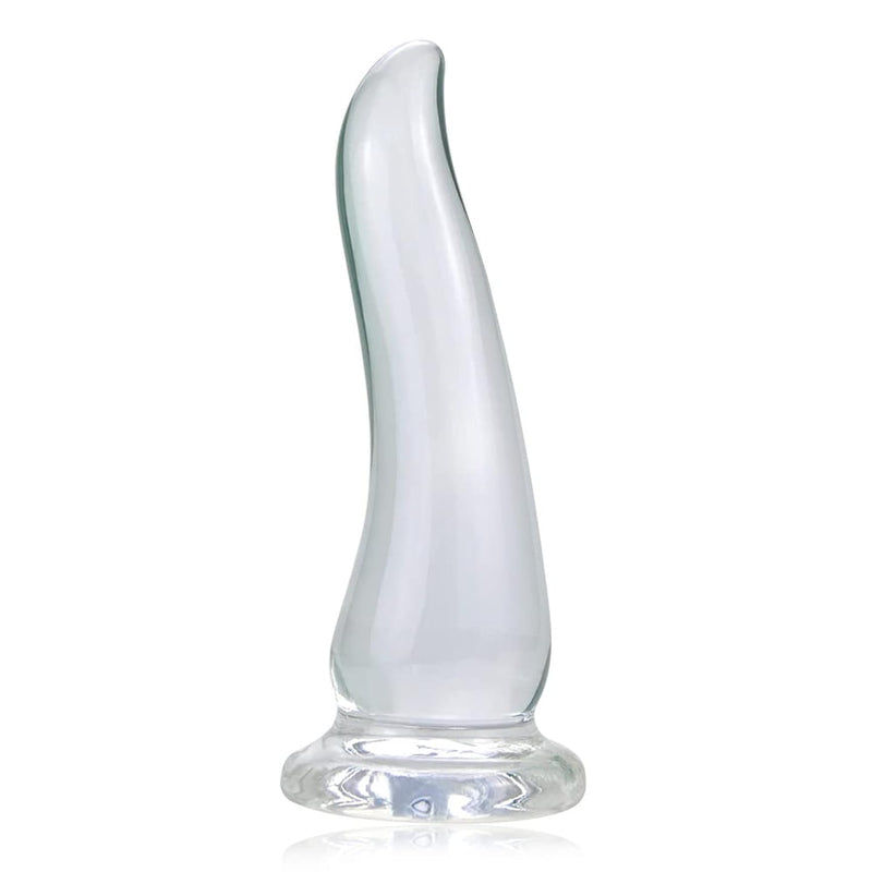 Transparent Anal Plug For Male Female: Anal Prostate Massager Vaginal G-Spot Stimulate Sex Toy With Powerful Suction Cup For Beginner Advanced (L)
