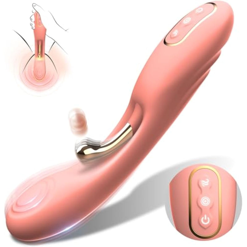 Adult Sex Toys Dildo Vibrator - Clitoral G Spot Dual Stimulate Rabbit Vibrator With 2*9 Intense Vibration Modes, Female Vibrator Vaginal Anal Sex Toys Nipple Clit Massager For Women Couple(Coral Pink)
