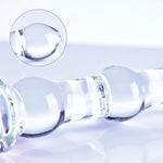 8.3" Glass Dildo Butt Plug, Crystal Penis Glass Rod Pleasure Rod, Anal Bead Dildo G-Spot Stimulation Female Masturbator, Heart-Shaped Crystal Massager Anal Sex Toy,Suitable For Male And Female Couples