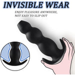 Hollow Anal Plug Silicone Huge Butt Plug Anal Sex Toys With Narrow Flared Base And 3 Beads Vagina Expander Anus Dilator Tunnel Plugs Anal Training Adult Sex Toy For Men Women Couples(Black