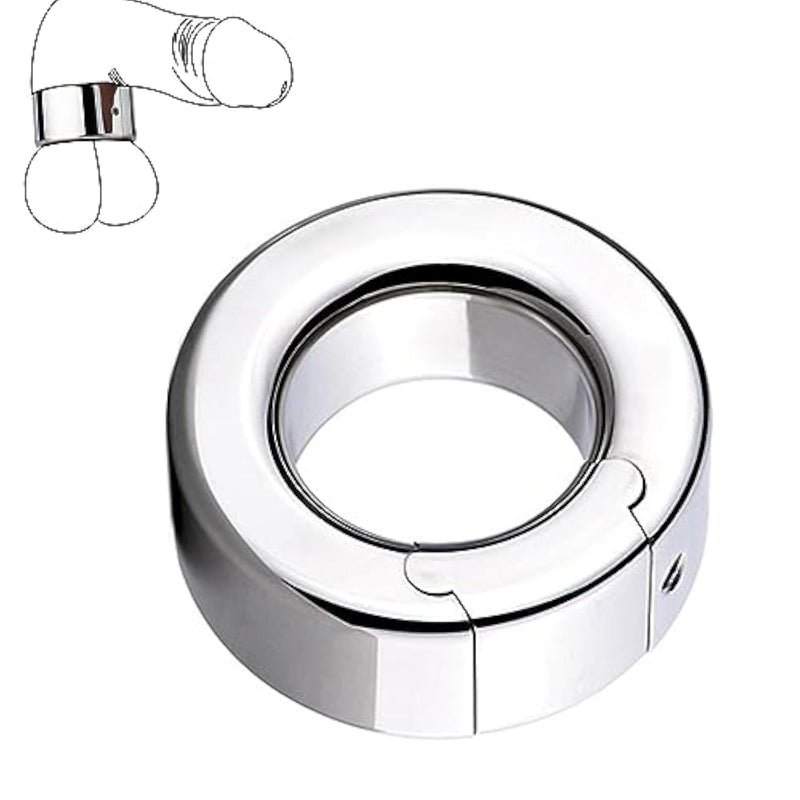 Cock Ring Stainless Steel Heavy Penis Rings Metal Removable Testicle Stretcher Scrotum Weight Pendant Adult Sm Chastity Training Bondage Sex Toys For Men (154-L)