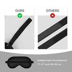 Silk Sleep Mask, Blackout Eye Mask for Sleeping with Adjustable Strap