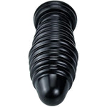 Large Ribbed Anal Plug Big Butt Plug Anus Stimulator Anal Training Toy For Advanced Men Women (Black)
