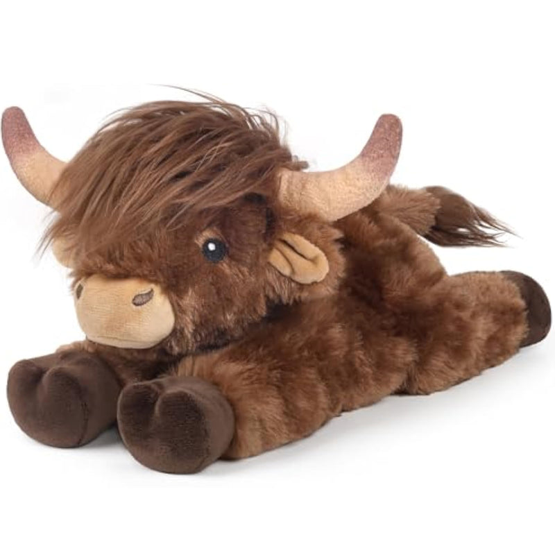 Highland Cow Stuffed Animals, Microwavable Stuffed Animal Adorable Fluffy Highland Cow Plush For Warmth Comfort, Heatable Coolable Lavender Scent Toy, Cute Soft Plushies Gift For Kid Boys Girl & Adult