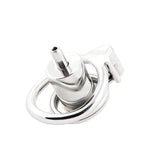 Male Cock Cage Negative Flat Extreme Small Chastity Device With Stainless Steel Catheter J15145 45Mm