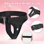 Wearable Strap On Dildo Set - Adjustable Harness With 2 Realistic Dildos For Lesbian, G-Spot Anal Dildo Sex Toys For Female Pleasure (Red)