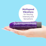 Vibrating Dildo - 5 Inch Realistic Dildo - Firm Multispeed Vibrator For Women - Beginner Friendly & Small - Twist Base Multispeed Vibrator - Adult Sex Toy - Purple