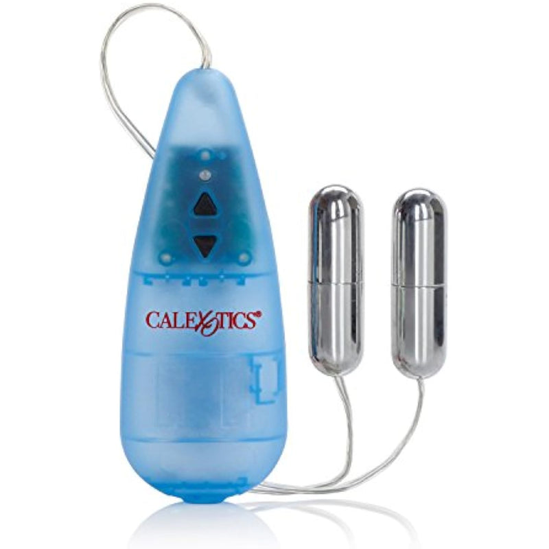 Pocket Exotics Impulse Slim Twin Bullets Double Vibrator With 5 Powerful Functions Of Vibration And Pulsation Silver Se-0054-40-3