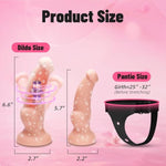 Harness Strap On Dildos Adjustable Vibration Realistic Strapon Cock With 2 Dildos & 10 Modes | Remote Control Silicone Anal G-Spot Stimulation Sex Toys For Women Men Couples Lesbian